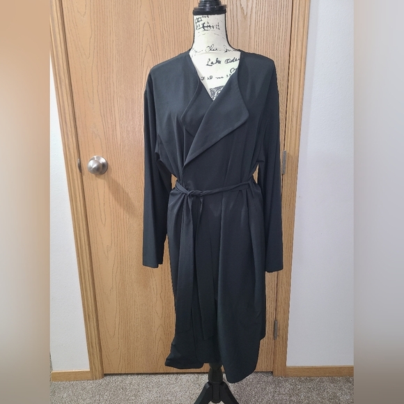 Prologue Jackets & Blazers - NWT Prologue Open Front Waterfall Jacket Lightweight Trench Coat With Belt